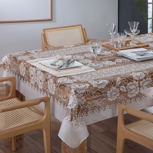 TOALHA MESA TRANSP ESTAMPADA 1,40 X 1,40M