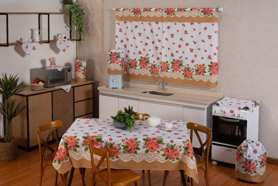 JOGO COZINHA C/ TOALHA 6 CADEIRAS