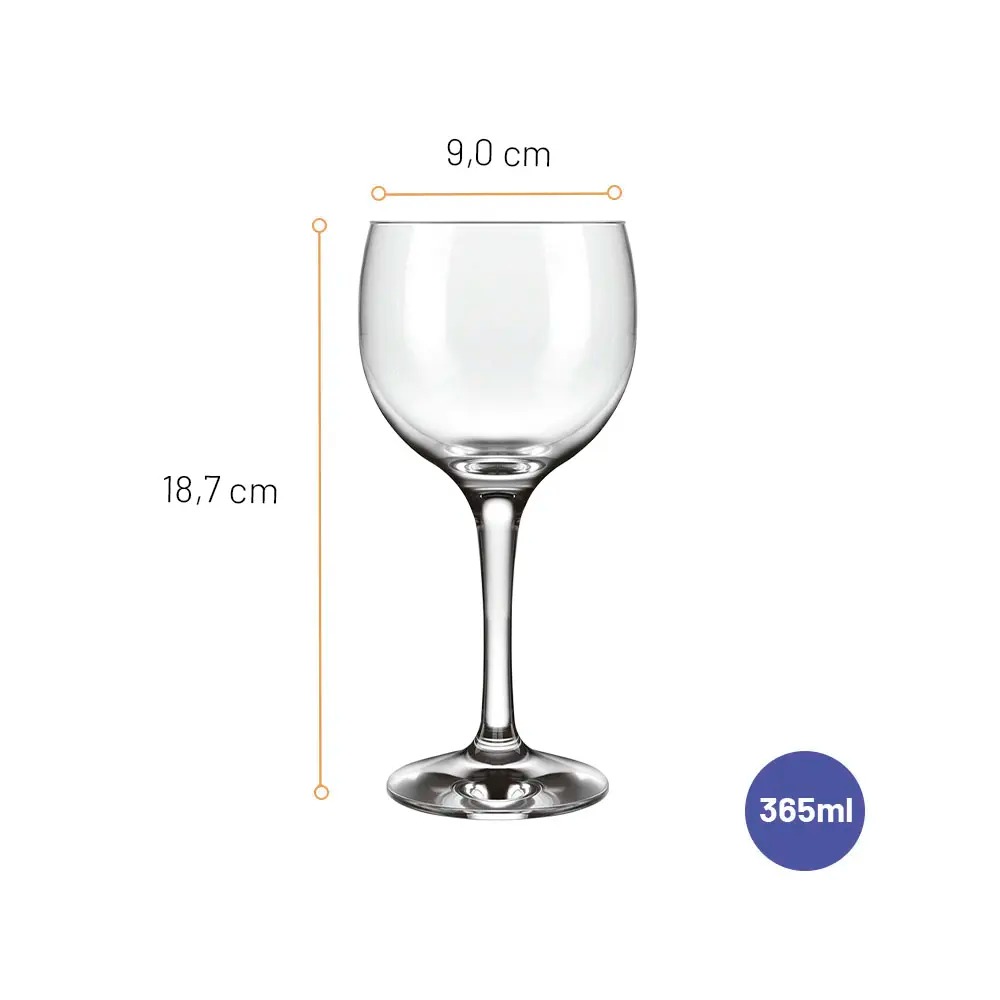 TAÇA VIDRO ROYAL AGUA 365ML